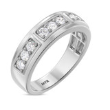 Photo of Milla 1 1/4 ct tw. Lab Grown Diamond Wedding Band Set 14K White Gold [BT1665WM]