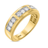 Photo of Milla 1 1/4 ct tw. Lab Grown Diamond Wedding Band Set 14K Yellow Gold [BT1665YM]