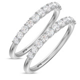 Photo of Milla 1 ct tw. Lab Grown Diamond Same Sex Ladies Band Set 14K White Gold [WL1665W]