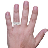 Photo of Milla 1 1/2 ct tw. Lab Grown Diamond Same Sex Mens Band Set 14K White Gold [BT1665WM] [HT]