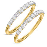 Photo of Milla 1 ct tw. Lab Grown Diamond Same Sex Ladies Band Set 10K Yellow Gold [WL1665Y]