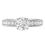 Photo of Arnie 2 ct tw. Lab Grown Diamond Round Solitaire Bridal Set 14K White Gold [BT1672WE-L095]