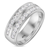 Photo of Arnie 1 1/3 ct tw. Lab Grown Diamonds Mens Band 14K White Gold [BT1672WM]