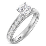 Photo of Arnie 1 1/2 ct tw. Lab Grown Diamond Round Solitaire Engagement Ring 14K White Gold [BT1672WE-L095]