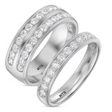 Photo of Arnie 1 7/8 ct tw. Lab Grown Diamond Wedding Band Set 14K White Gold [WB1672W]