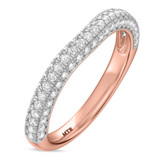 Photo of Gemma 1 1/4 ct tw. Lab Grown Diamond Same Sex Ladies Band Set 14K Rose Gold [BT1668RL]