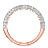 Photo of Gemma 1 1/4 ct tw. Lab Grown Diamond Same Sex Ladies Band Set 14K Rose Gold [BT1668RL]