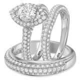 Photo of Gemma 3 1/5 ct tw. Lab Grown Diamond Round Solitaire Trio Set 10K White Gold [BT1668W-L095]