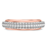 Photo of Gemma 3/4 ct tw. Lab Grown Diamond Same Sex Mens Band Set 10K Rose Gold [BT1668RM]