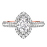 Photo of Gemma 2 1/2 ct tw. Lab Grown Diamond Round Solitaire Bridal Set 10K Rose Gold [BT1668RE-L095]