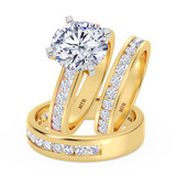 Photo of Lesha 4 7/8 ct tw. Lab Grown Diamond Round Solitaire Trio Set 10K Yellow Gold [BT1416Y-L295]