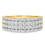 Photo of Amado 1 3/4 ct tw. Lab Grown Diamond Wedding Band Set 14K Yellow Gold [BT1682YM]
