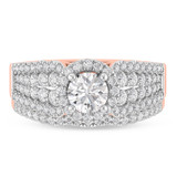 Photo of Amado 1 1/2 ct tw. Lab Grown Diamond Round Solitaire Bridal Set 14K Rose Gold [BR1682R-L070]