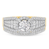 Photo of Amado 1 1/2 ct tw. Lab Grown Diamond Round Solitaire Bridal Set 14K Yellow Gold [BR1682Y-L070]