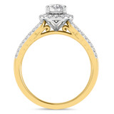 Photo of Amado 1 1/2 ct tw. Lab Grown Diamond Round Solitaire Bridal Set 14K Yellow Gold [BT1682YE-L070]