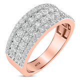Photo of Amado 1 3/4 ct tw. Lab Grown Diamond Wedding Band Set 10K Rose Gold [BT1682RM]