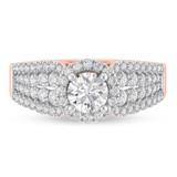 Photo of Amado 3 1/10 ct tw. Lab Grown Diamond Round Solitaire Trio Set 14K Rose Gold [BT1682RE-L070]