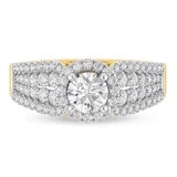 Photo of Amado 3 1/10 ct tw. Lab Grown Diamond Round Solitaire Trio Set 10K Yellow Gold [BT1682YE-L070]
