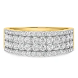 Photo of Amado 3 1/10 ct tw. Lab Grown Diamond Round Solitaire Trio Set 10K Yellow Gold [BT1682YM]