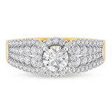 Photo of Amado 3 1/10 ct tw. Lab Grown Diamond Round Solitaire Trio Set 14K Yellow Gold [BT1682YE-L070]