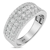 Photo of Amado 1 3/4 ct tw. Lab Grown Diamond Wedding Band Set 10K White Gold [BT1682WM]