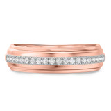 Photo of Frea 1/4 ct tw. Lab Grown Diamonds Mens Band 14K Rose Gold [BT1674RM]