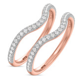 Photo of Frea 3/8 ct tw. Lab Grown Diamond Same Sex Ladies Band Set 10K Rose Gold [WL1674R]