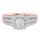 Photo of Davi 1 1/3 ct tw. Lab Grown Diamond Round Solitaire Engagement Ring 10K Rose Gold [BT1678RE-L070]