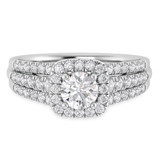 Photo of Davi 1 1/3 ct tw. Lab Grown Diamond Round Solitaire Engagement Ring 14K White Gold [BT1678WE-L070]