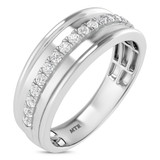 Photo of Davi 2/3 ct tw. Lab Grown Diamond Same Sex Mens Band Set 14K White Gold [BT1678WM]