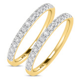 Photo of Davi 3/8 ct tw. Lab Grown Diamond Same Sex Ladies Band Set 14K Yellow Gold [WL1678Y]