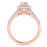 Photo of Davi 1 1/2 ct tw. Lab Grown Diamond Round Solitaire Bridal Set 10K Rose Gold [BT1678RE-L070]
