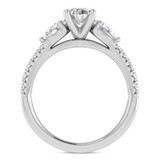 Photo of Uma 2 1/4 ct tw. Lab Grown Diamond Oval Solitaire Bridal Set 14K White Gold [BT1677WE-I095]