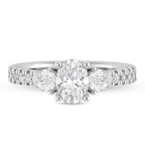 Photo of Uma 1 7/8 ct tw. Lab Grown Oval Solitaire Engagement Ring 14K White Gold [BT1677WE-I095]