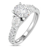 Photo of Uma 2 3/4 ct tw. Lab Grown Diamond Oval Solitaire Trio Set 14K White Gold [BT1677WE-I095]