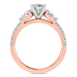 Photo of Uma 2 1/4 ct tw. Lab Grown Diamond Oval Solitaire Bridal Set 10K Rose Gold [BT1677RE-I095]