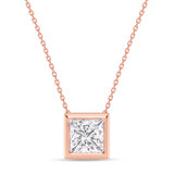 Photo of Pavel 1 Carat T.W. Lab Grown Diamond Solitaire Pendant 10K Rose Gold [SP1916R-K095]