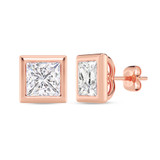 Photo of Pavel 1 Carat T.W. Lab Grown Diamond Solitaire Earring 14K Rose Gold [SE1916R-K095]
