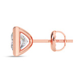 Photo of Pavel 1 Carat T.W. Lab Grown Diamond Solitaire Earring 14K Rose Gold [SE1916R-K095]