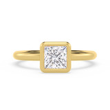 Photo of Niu 1 ct tw. Lab Grown Diamond Princess Solitaire Engagement Ring 14K Yellow Gold [BT1916YE-K095]