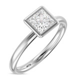 Photo of Niu 1 ct tw. Lab Grown Diamond Princess Solitaire Engagement Ring 10K White Gold [BT1916WE-K095]