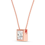 Photo of Pavel 1 CT. T.W. Lab Grown Diamond Solitaire Pendant 14K Rose Gold [SP1916R-K095]