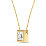 Photo of Pavel 1 Carat T.W. Lab Grown Diamond Solitaire Pendant 14K Yellow Gold [SP1916Y-K095]