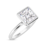 Photo of Niu 3 ct tw. Lab Grown Diamond Princess Solitaire Engagement Ring 14K White Gold [BT1917WE-K295]
