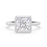Photo of Niu 3 ct tw. Lab Grown Diamond Princess Solitaire Engagement Ring 10K White Gold [BT1917WE-K295]