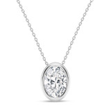 Photo of Mellen 1 Carat T.W. Lab Grown Diamond Solitaire Pendant 10K White Gold [SP1918W-I095]