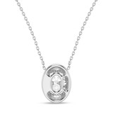 Photo of Mellen 1 Carat T.W. Lab Grown Diamond Solitaire Pendant 10K White Gold [SP1918W-I095]