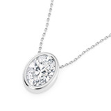 Photo of Mellen 1 Carat T.W. Lab Grown Diamond Solitaire Pendant 10K White Gold [SP1918W-I095]