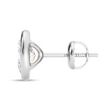 Photo of Mellen 1 Carat T.W. Lab Grown Diamond Solitaire Earring 14K White Gold [SE1918W-I095]