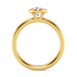 Photo of Niu 1 ct tw. Lab Grown Diamond Oval Solitaire Engagement Ring 14K Yellow Gold [BT1918YE-I095]
